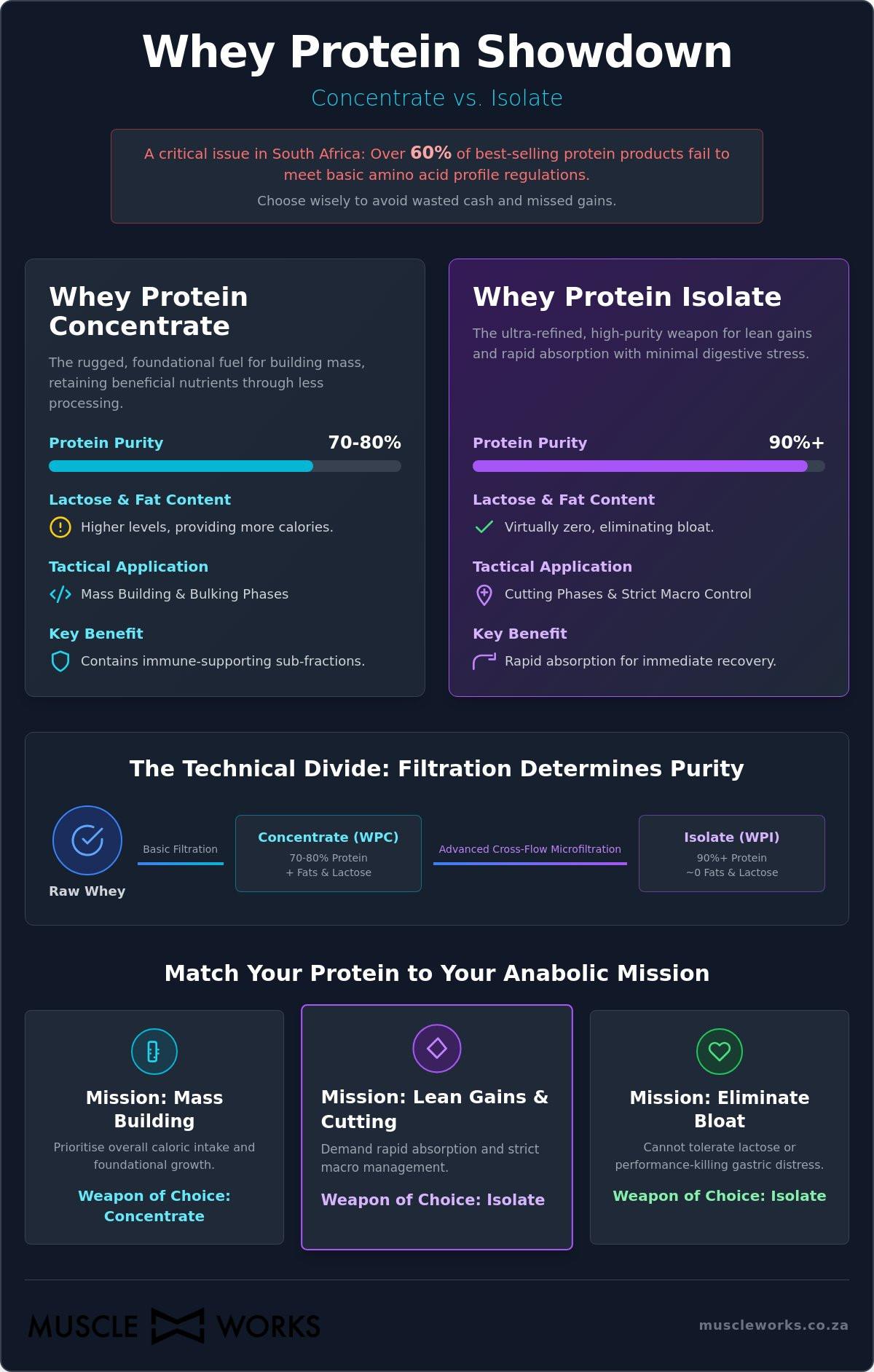 Whey Protein Concentrate vs Isolate South Africa: The Hardcore Tactical Guide