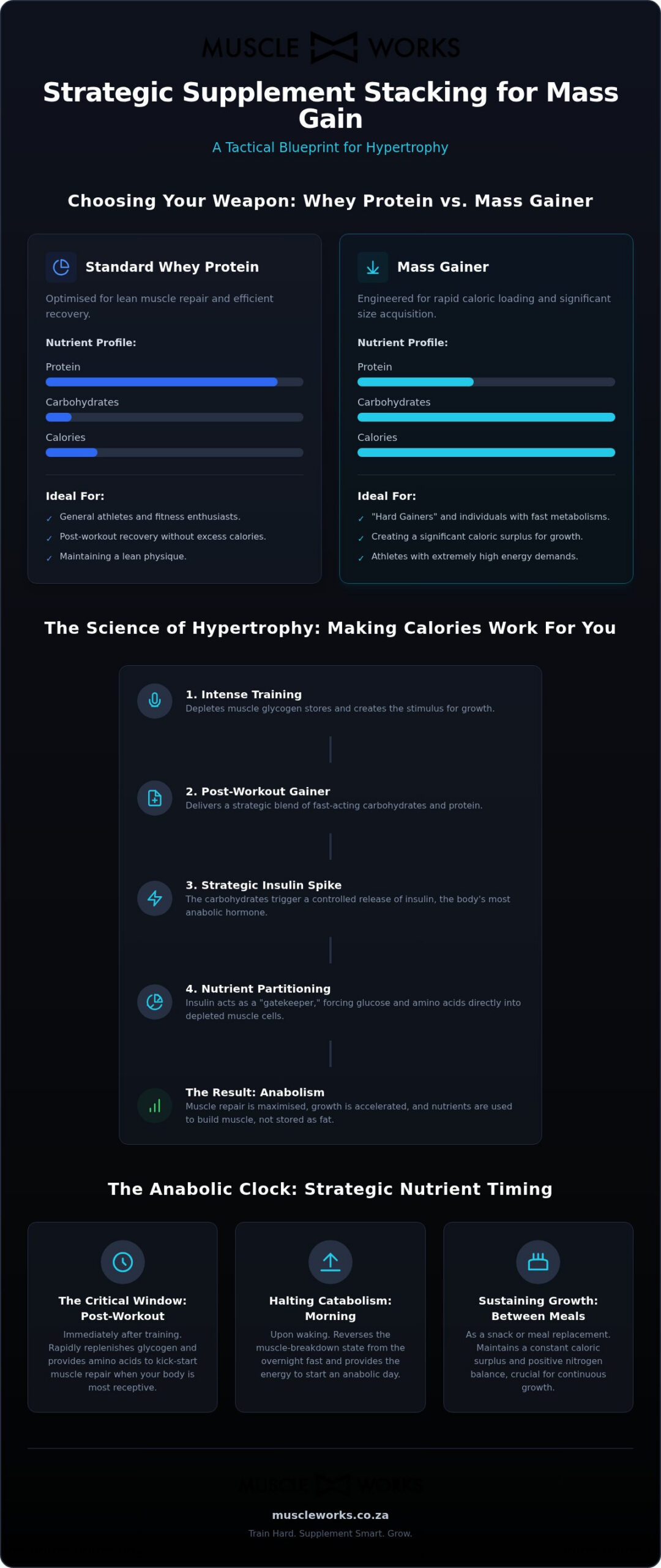 How to Stack Supplements for Mass Gain: The Hardcore South African Blueprint